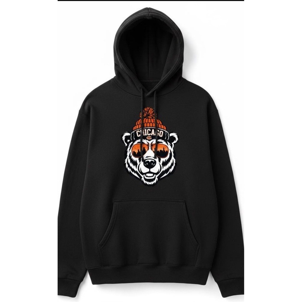 Chicago Bears Hoodie | Bears Sweatshirt | Chicago Sweatshirt Unisex Adult Medium